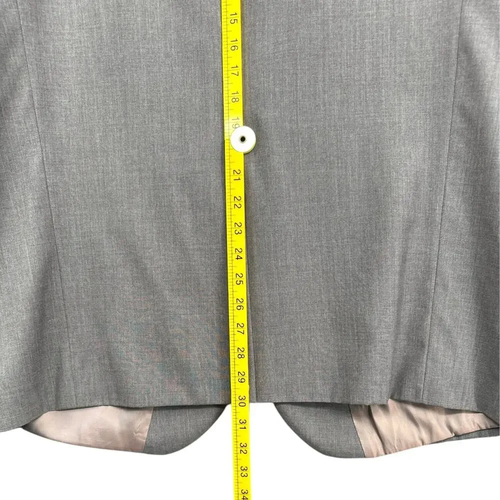 Hockerty Grey Bespoke Custom 2 Button Notched Lapel Blazer Jacket Mens 46‎